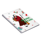 Kerstmis Witch buona Befana Notitieboek (Rechterzijde)