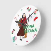Kerstmis Witch buona Befana Ronde Klok (Hoek)