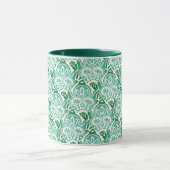 Kerstmis witte en groene boho Mok (Midden)