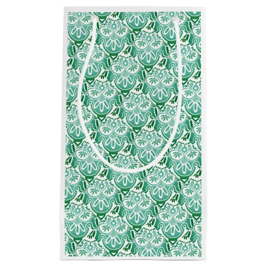 Kerstmis Witte en groene Gift Bag Klein Cadeauzakje (Voorkant)