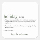 Kerstmis witte feestdag vierkante sticker (Voorkant)