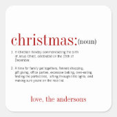 Kerstmis witte feestdag vierkante sticker (Voorkant)