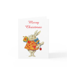 Kerstmis Witte Konijn Hearld Alice in Wonderland