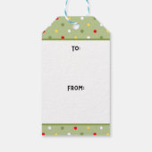 Kerstmis Witte Olifant Cadeaulabel (Achterkant)