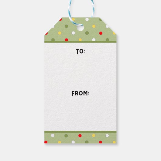 Kerstmis Witte Olifant Cadeaulabel (Achterkant)