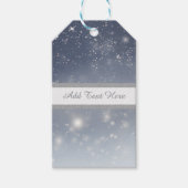 Kerstmis Witte Sneeuwvlok Cadeaulabel (Voorkant)