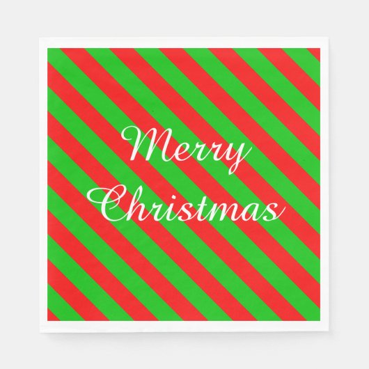 Kerstmis Witte Standaard Servet/Groen en Rood Servetten (Voorkant)