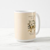 Kerstmis Witte Winterberry Moeder van de bruidegom Koffiemok (Voorkant rechts)