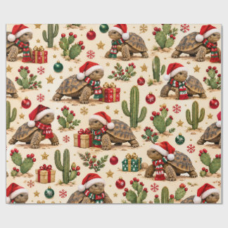 Kerstmis Woestijnschildpadden Inpakpapier