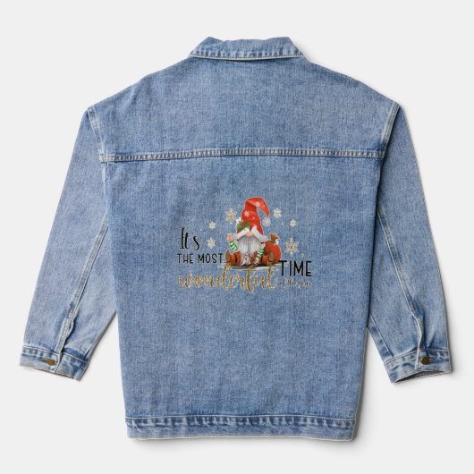 Kerstmis wordt de meest prachtige tijd van de denim jacket (Achterkant)