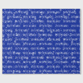 Kerstmis: WORLD-tekst en Snowflakes Cadeaupapier (Vlak)