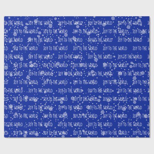 Kerstmis: WORLD-tekst en Snowflakes Cadeaupapier (Vlak)