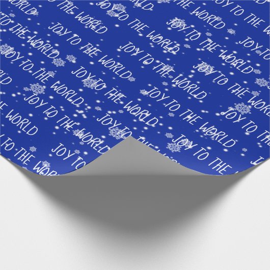 Kerstmis: WORLD-tekst en Snowflakes Cadeaupapier (Hoek)