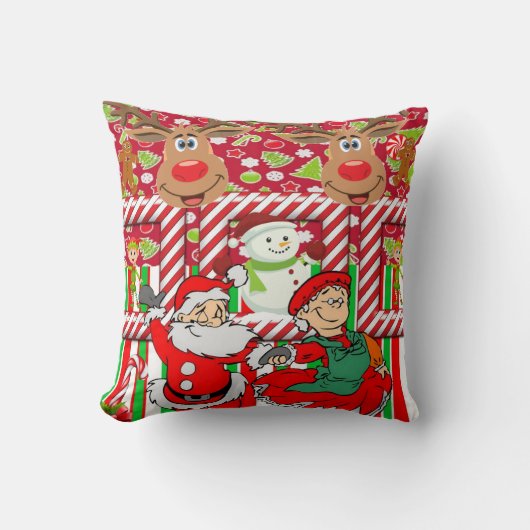 Kerstmis Worp Kussen, Mevrouw Claus Kerstman Kussen (Voorkant)