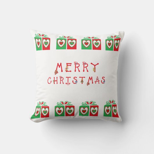 Kerstmis Worp Kussen Voor Bank of Bed (Voorkant)