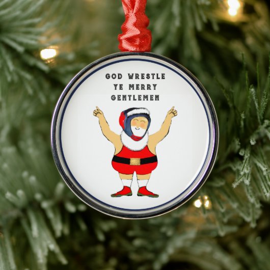 Kerstmis worstelen metalen ornament (Boom)