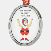 Kerstmis worstelen metalen ornament (Links)