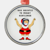 Kerstmis worstelen metalen ornament (Voorkant)