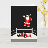 Kerstmis worstelen Sinterklaas kaart (Gele Bloem)