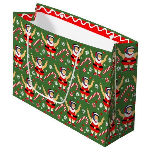 Kerstmis worstelvakantie groot cadeauzakje (Voorkant Gekanteld)