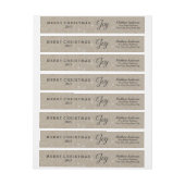 Kerstmis - Wraparound-adreslabel (Vel)