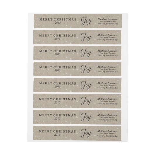 Kerstmis - Wraparound-adreslabel (Vel)