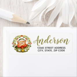 Kerstmis Wreater Beer Return Address Label