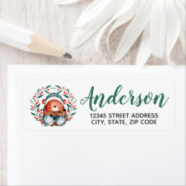 Kerstmis Wreater Beer Return Address Label