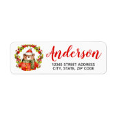 Kerstmis Wreater Beer Return Address Label (Voorkant)