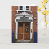 Kerstmis Wreath London Architecture Photography Kaart (Gele Bloem)