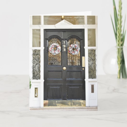 Kerstmis Wreath London Architecture Photography Kaart (Voorkant)