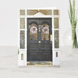 Kerstmis Wreath London Architecture Photography Kaart