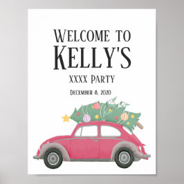 kerstmis, xmas, babyboy, kerstboom, auto poster