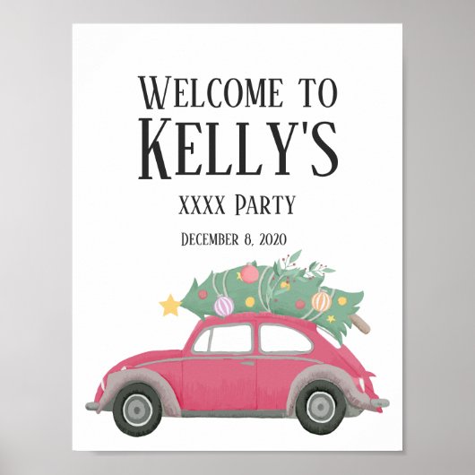 kerstmis, xmas, babyboy, kerstboom, auto poster (Voorkant)