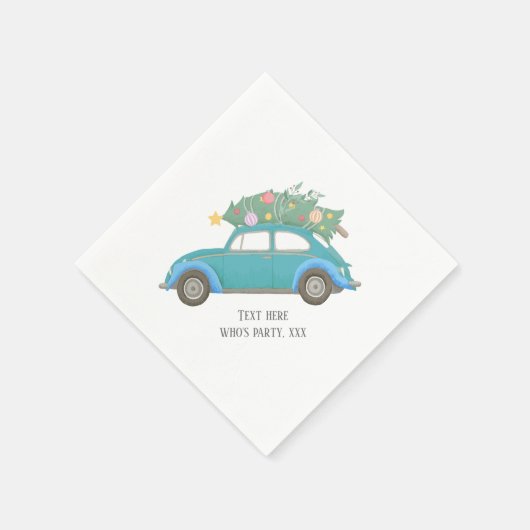 kerstmis, xmas, babyboy, kerstboom, auto servet (Hoek)