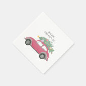 kerstmis, xmas, babyboy, kerstboom, auto servet (Hoek)