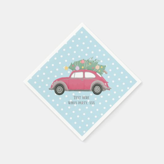 kerstmis, xmas, babyboy, kerstboom, auto servet (Hoek)