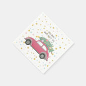 kerstmis, xmas, babyboy, kerstboom, auto servet (Hoek)