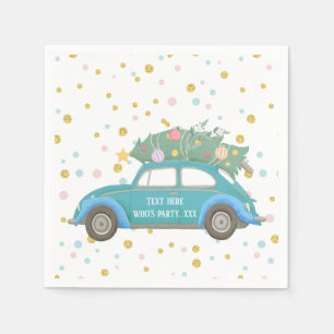 kerstmis, xmas, babyboy, kerstboom, auto servet