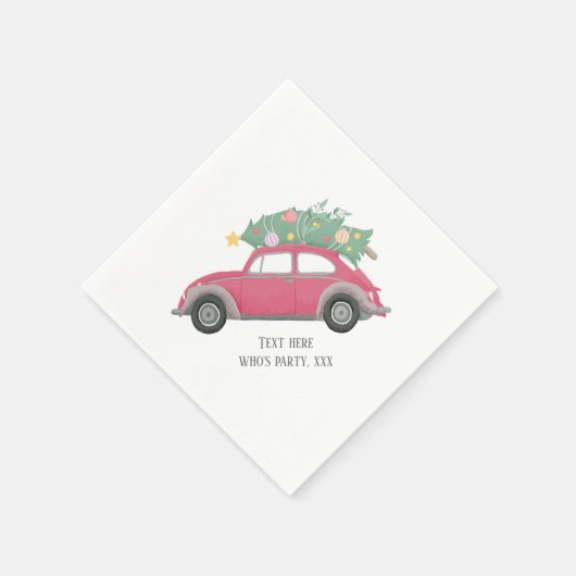 kerstmis, xmas, babyboy, kerstboom, auto servet (Hoek)