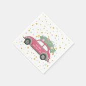 kerstmis, xmas, babyboy, kerstboom, auto servet (Hoek)
