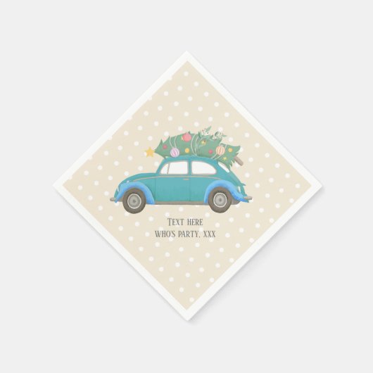 kerstmis, xmas, babyboy, kerstboom, auto servet (Hoek)