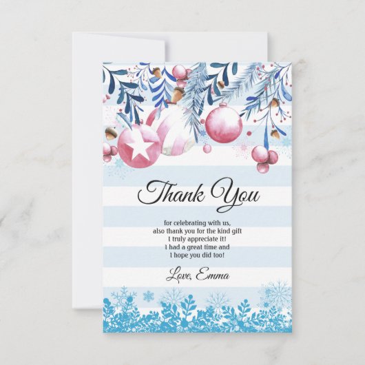 Kerstmis, Xmas, dankkaart Kaart (Voorkant)