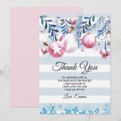 Kerstmis, Xmas, dankuwelkaart Bedankkaart (Voorkant / Achterkant)