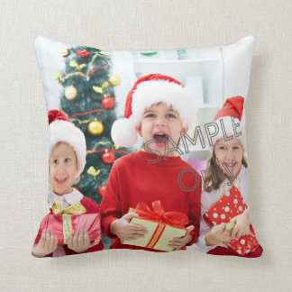 Kerstmis Xmas fototemplate kinderen of familie Kussen