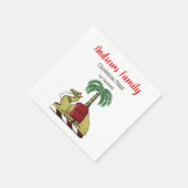 Kerstmis Xmas Heraldisch Kameel Palmboom Kleur Servetten (Hoek)