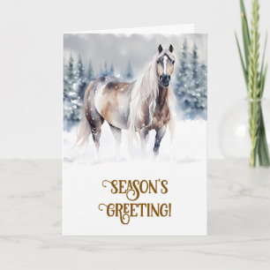 Kerstmis Xmas kerstgroeten met paard Kaart