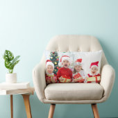 Kerstmis Xmas Photo Template 2 kinderen familie Kussen (Stoel)