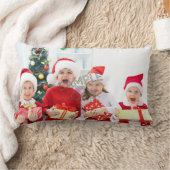 Kerstmis Xmas Photo Template 2 kinderen familie Kussen (Deken)