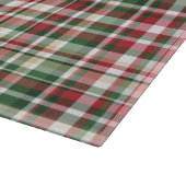 Kerstmis XMAS Plaid Tartan Goud Herten Buck Glas Snijplank (Hoek)